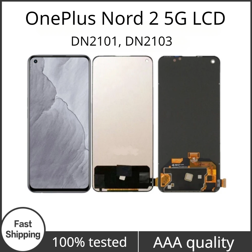 

6.43 inch AMOLED/TFT For OnePlus Nord 2 5G LCD screen touch screen digital converter assembly replacement DN2101, DN2103 LCD