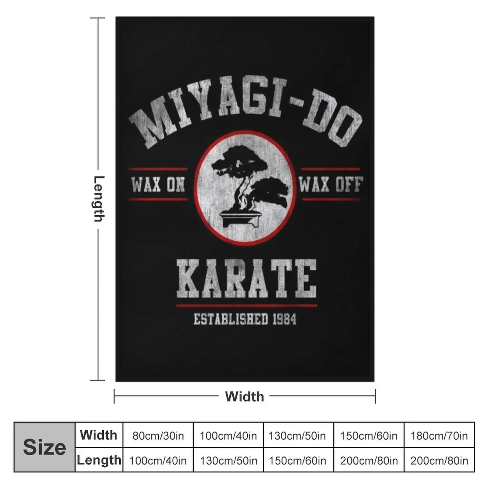 Karate Kid T-ShirtMiyagi Do Karate Kid Wax On Wax Off Throw Blanket valentine gift ideas Bed covers Polar Bed Blankets