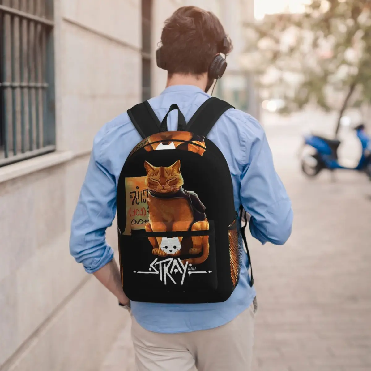 

Stray Cat Game 0 Backpack Student BookBag Kids School Bag Computer Shoulder Bags for Men Women
