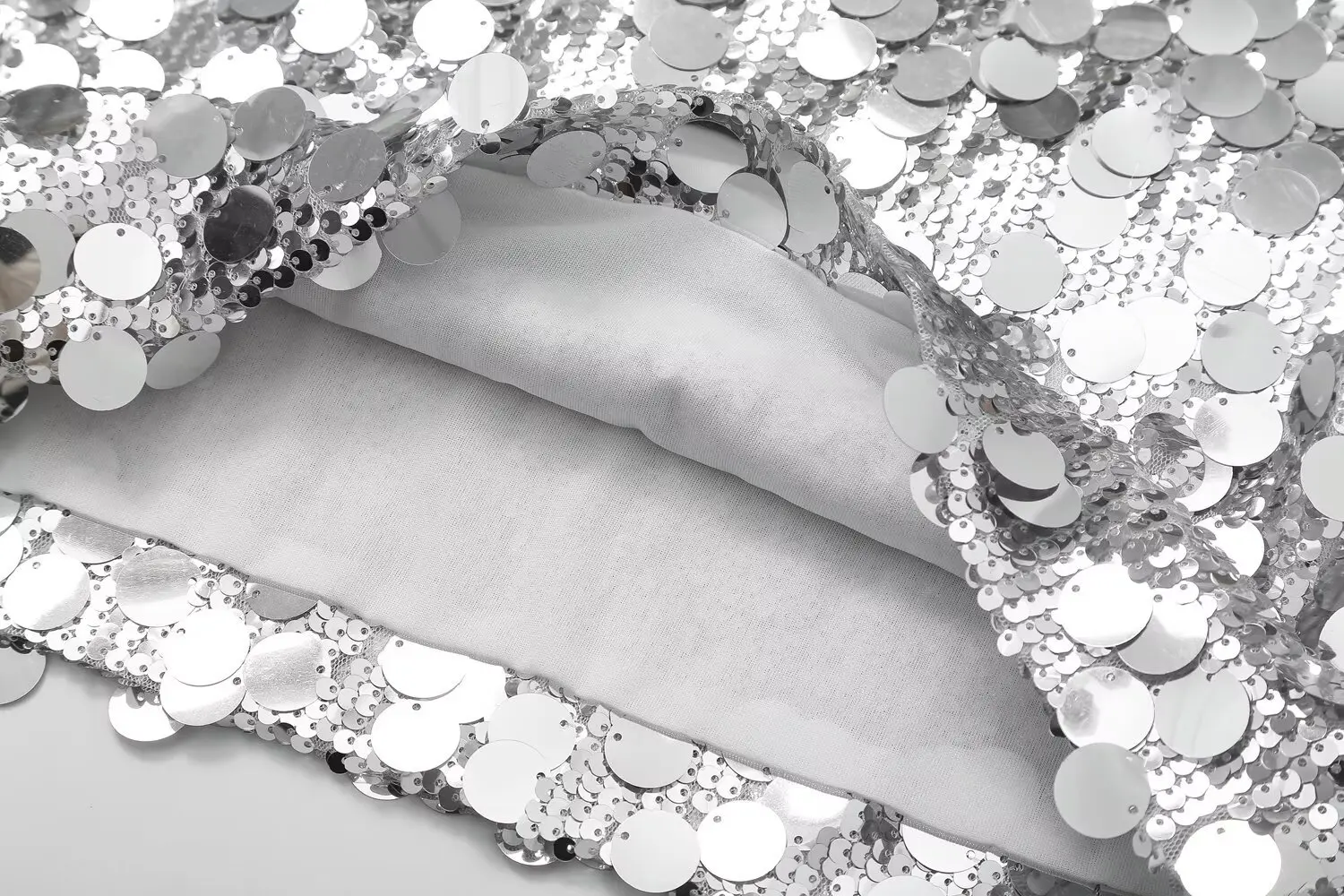 Schicker Pailletten-Minirock mit hohem Bund und seitlichem Reißverschluss, Vintage-Mode, Damenrock – Detail 10