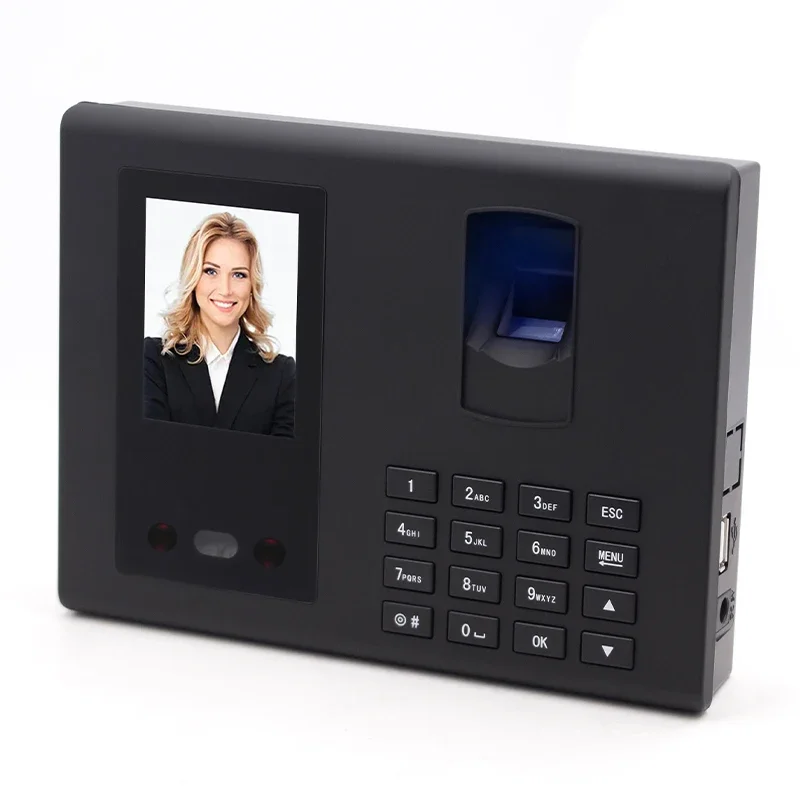 Time Clock Attendance Machine U Disc Recorder Employee Checking-in Recorder Biometric Face Fingerprint Time Attendance