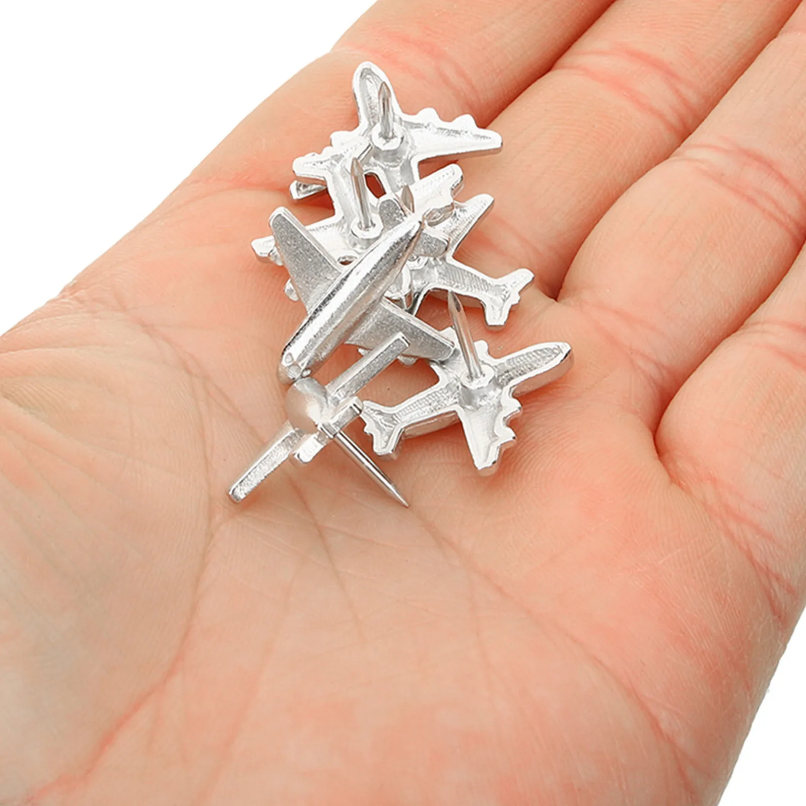 

60Pcs Metal Airplane Push Pins Decorative Thumbtacks Plane Shaped Pushpins for Photo Map Cork Board Office Home