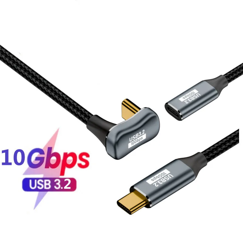 USB C Cable U Shape 5A PD 100W usb3.2 gen2 Type C Fast Charging Compatible with Samsung MacBook USB-C Devices 4k@60Hz 10Gbps