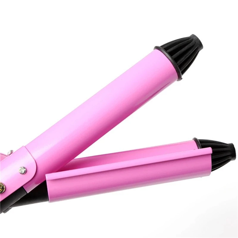 22mm 3 Barrel Hair Curler Waver Temperature Adjustable Curling Iron Wand EU Plug