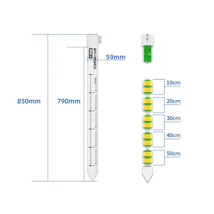 SENTEC SEM2254 Non-contact Long Probe Deep Use Soil Moisture Meter Agricultural Multi Depth Soil Sensor for Temperature Humidity