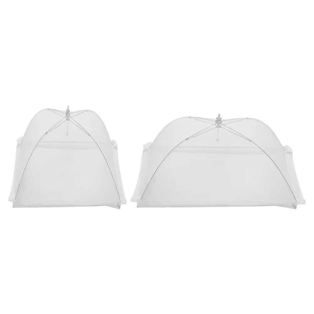 

2pcs Food Elastic Mesh Metal Domed Kitchen Food Cover Restaurant Household Fruit Flies Protection Premium Sturdy