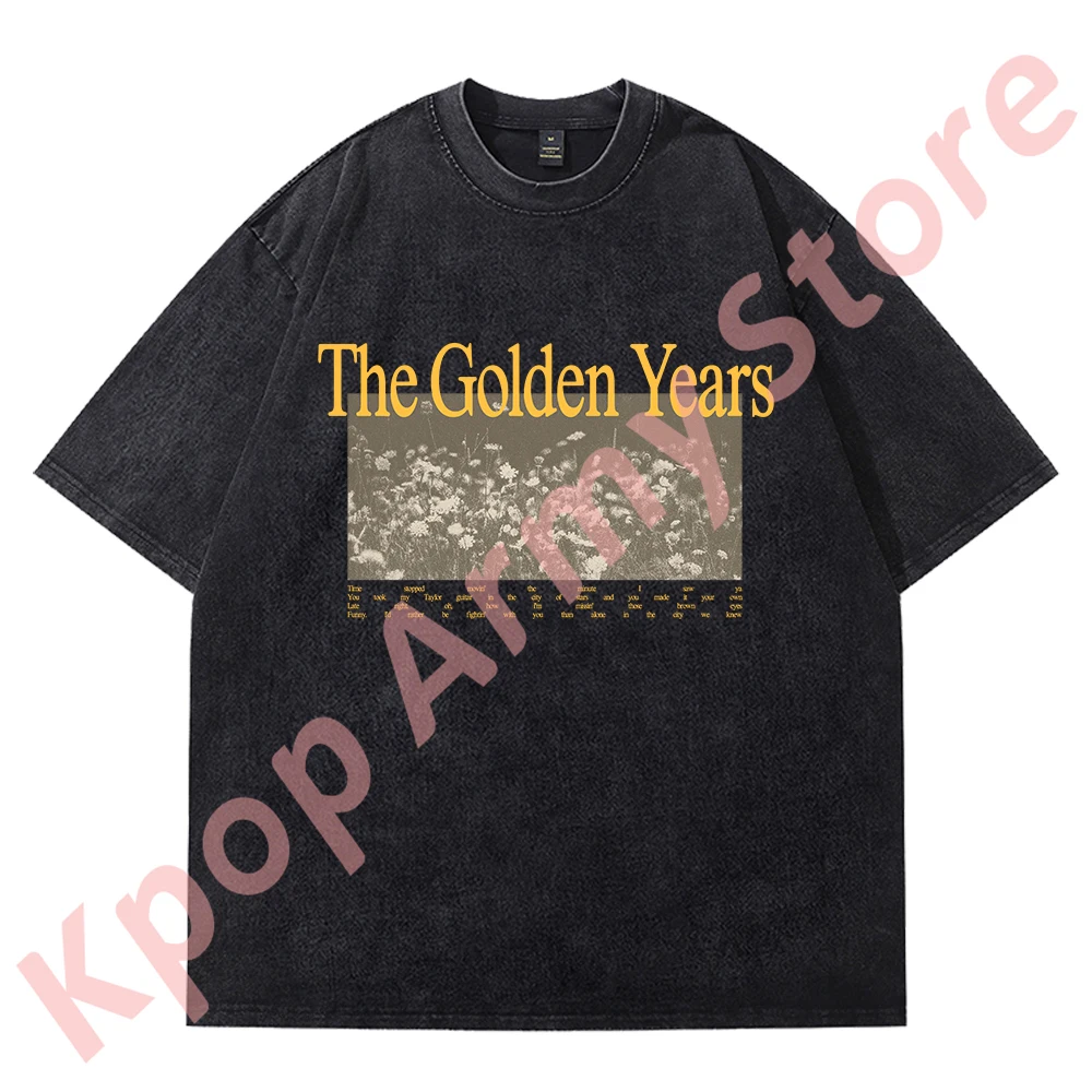 Joshua Bassett The Golden Years Tour Merch Vintage Wash T-Shirts Unisex Fashion Casual HipHop Streetwear Tee