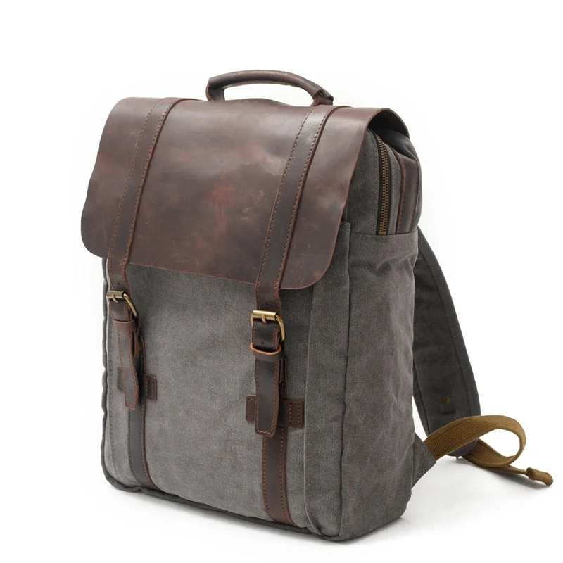 nesitu-quality-a4-vintage-green-red-khaki-grey-cyan-14-156''-laptop-genuine-leather-canvas-men-women-backpack-travel-bag-m6820
