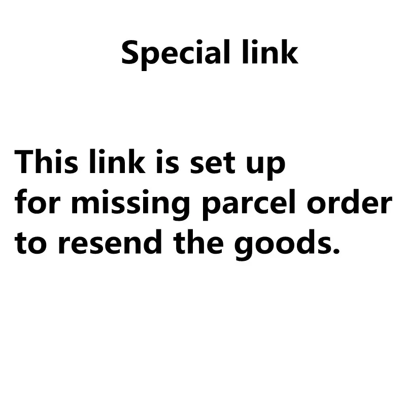 

Special link of resend goods to buyer for missing parcels