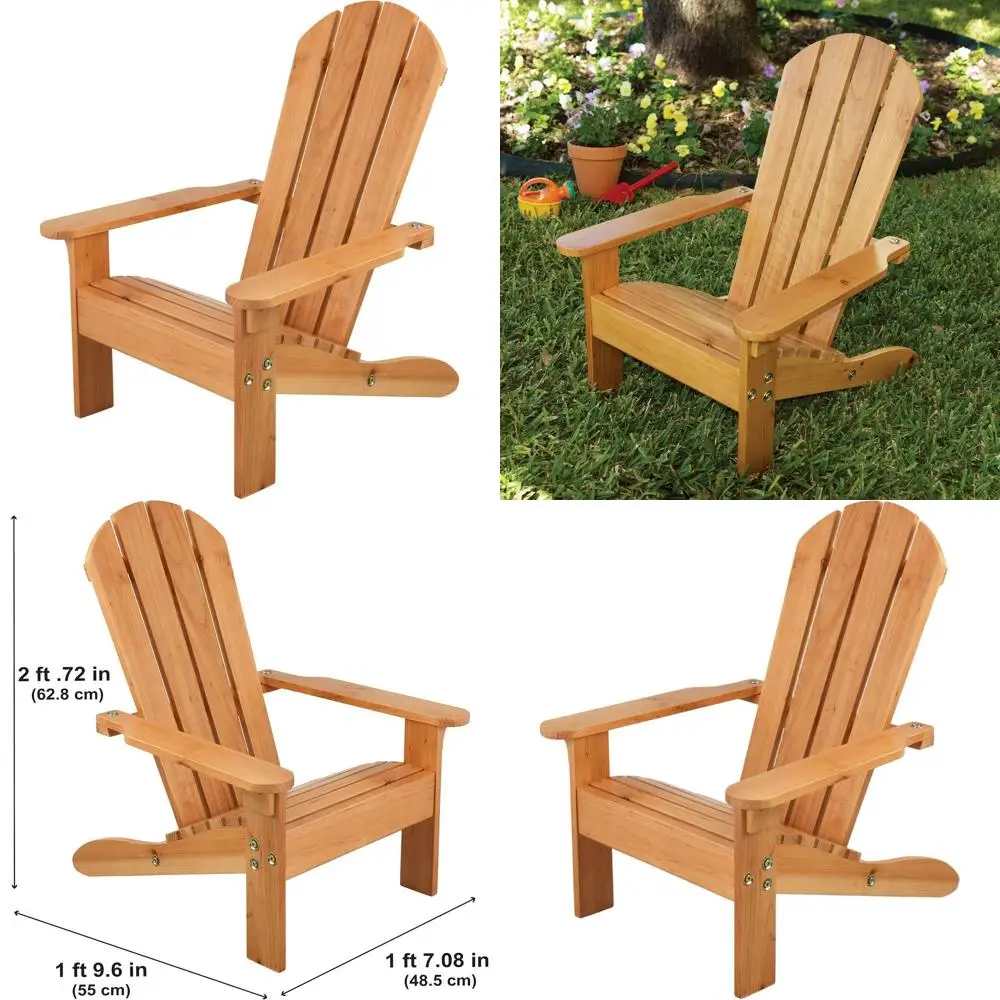 

Children's Wooden Adirondack Patio Chair, Suitable for Ages 3-8, Dimensions 21.5 x 19.2 x 24.5