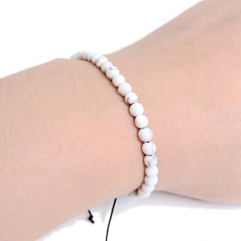 قابل للتعديل 4 مللي متر حجر الخرز سوار للنساء العقيق الطبيعي كريستال التورمالين العقيق المنسوجة سوار للمجوهرات هدية السنة الجديدة