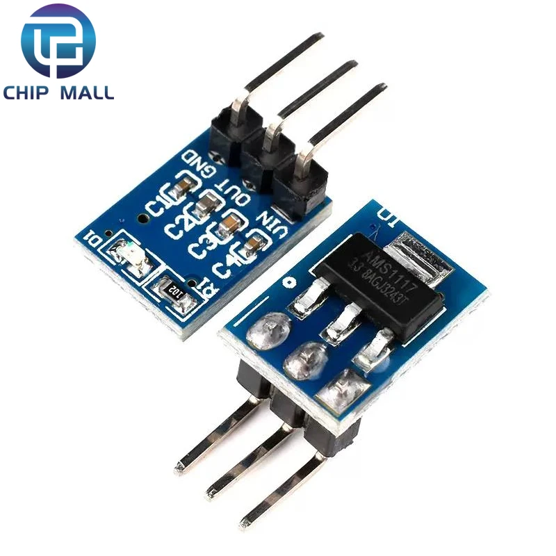 Módulo de alimentação Step-Down Stabilizer Board, AMS1117-3.3V-1.2V 1.8V 1.5V 2.5V, 10pcs