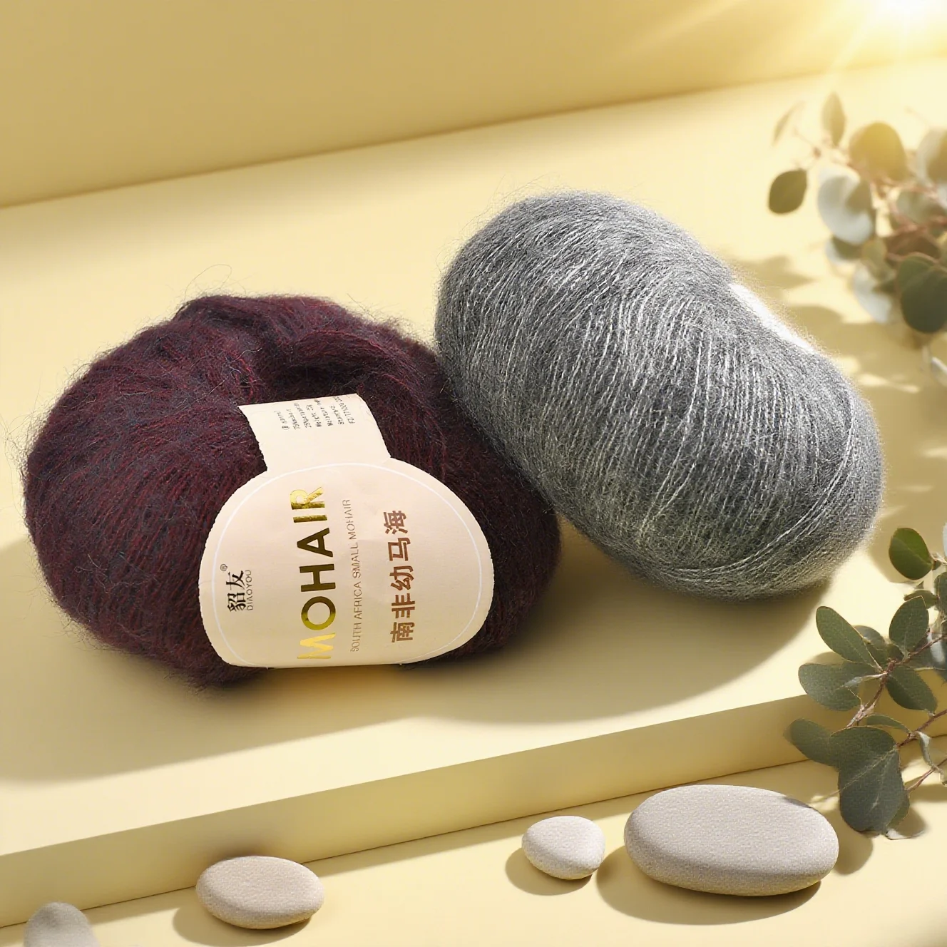 25g/Roll Soft Wool Knitting Cashmere Long Thin Yarn Roll Mohair Yarn DIY Hand Crochet Soft Mohair Cashmere Wool Knitting Yarn