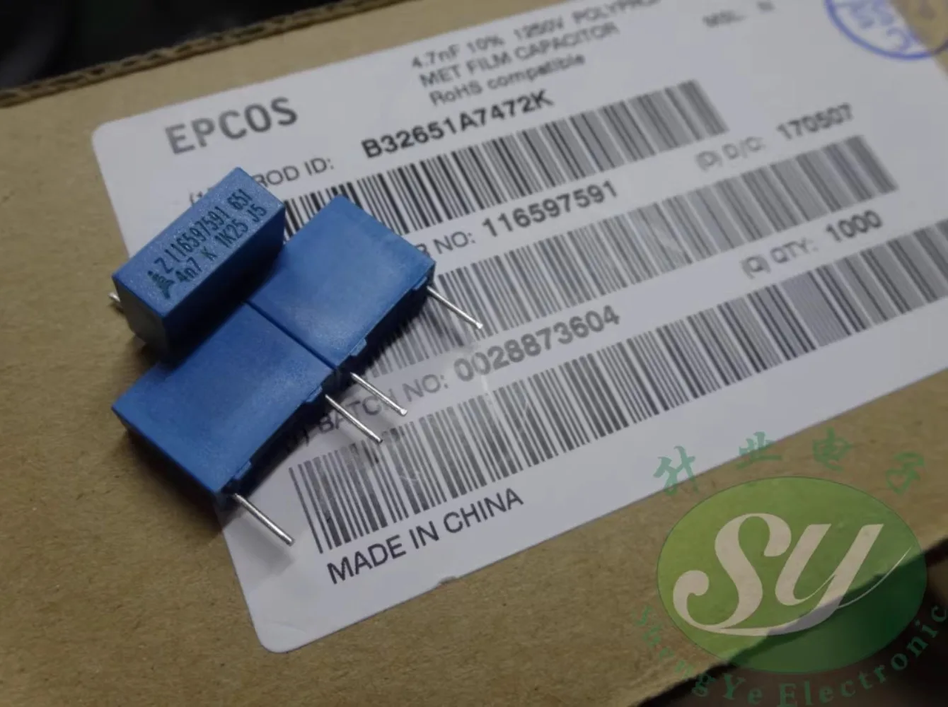 

20PCS EPCOS 0.0047uf/1250v 4.7nf 4700pf 4n7 472 10MM B32651A7472K