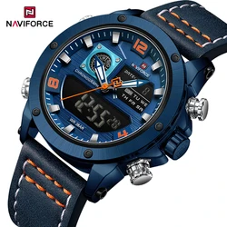 NAVIFORCE Multi-Function Watches for Men Fashion Simple Quartz Water Resistant Day and Date Display Wristwatch Relogio Masculino