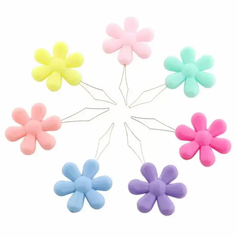 

Popular Assorted Colors Needlework Sewing Supplies Flower Head Wire Loop Needle Threader Hand Stitching Sewing Supplies