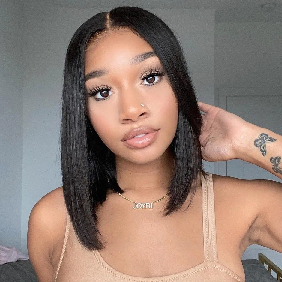 

Straight Bob Wig 13x4 13x6 Lace Front Human Hair Wigs Malaysia Bone Straight Bob Wig Pre-Plucked Human Hair Lace Frontal Wigs