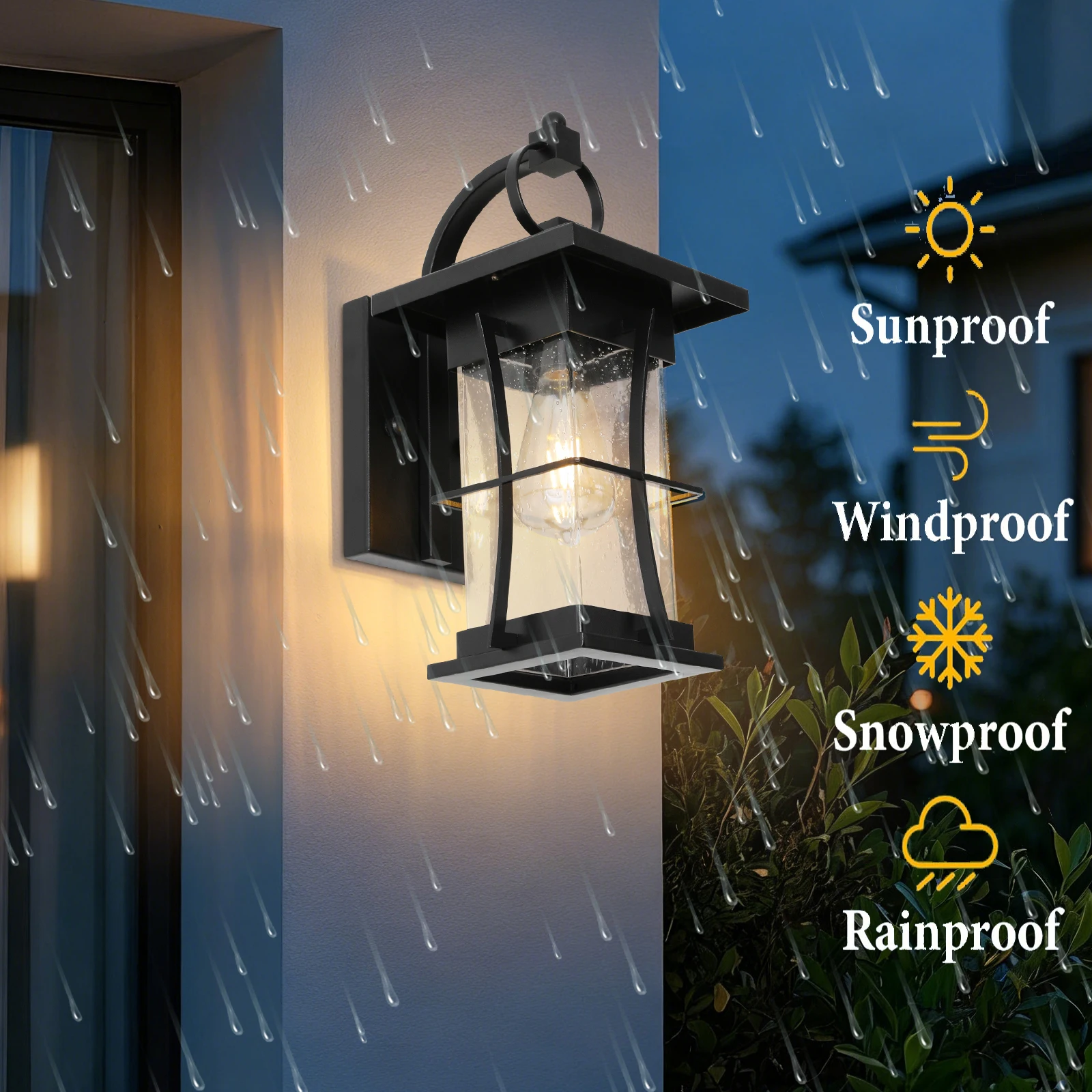 

Черные квадратные настенные светильники с цоколем E26 для спальни, прихожей, внутреннего освещения дома без лампочки, современный простой дизайн