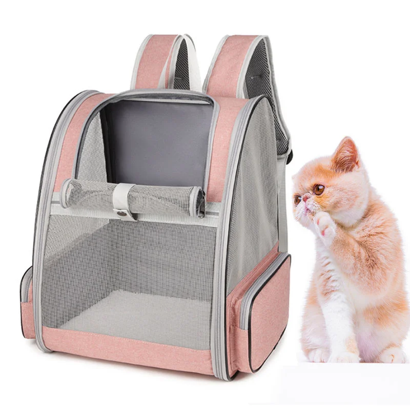 

Pet Cat Carrier Backpack Breathable Cat Dogs Carrying Bag Folding Pet Chest Outdoor Portable Travel Pets Carrier Large Capacity