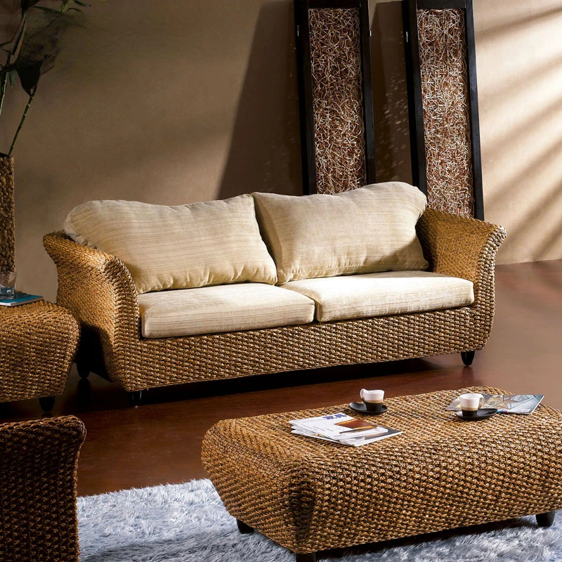 Two person rattan sofa combination rattan woven sofa five piece set