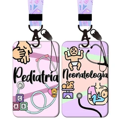 Neonatology Card Holder Lanyards for Keychain Hospital Pediatrics Card Holders Neck Strap Doctor Door Badge Holder Gift Credenti
