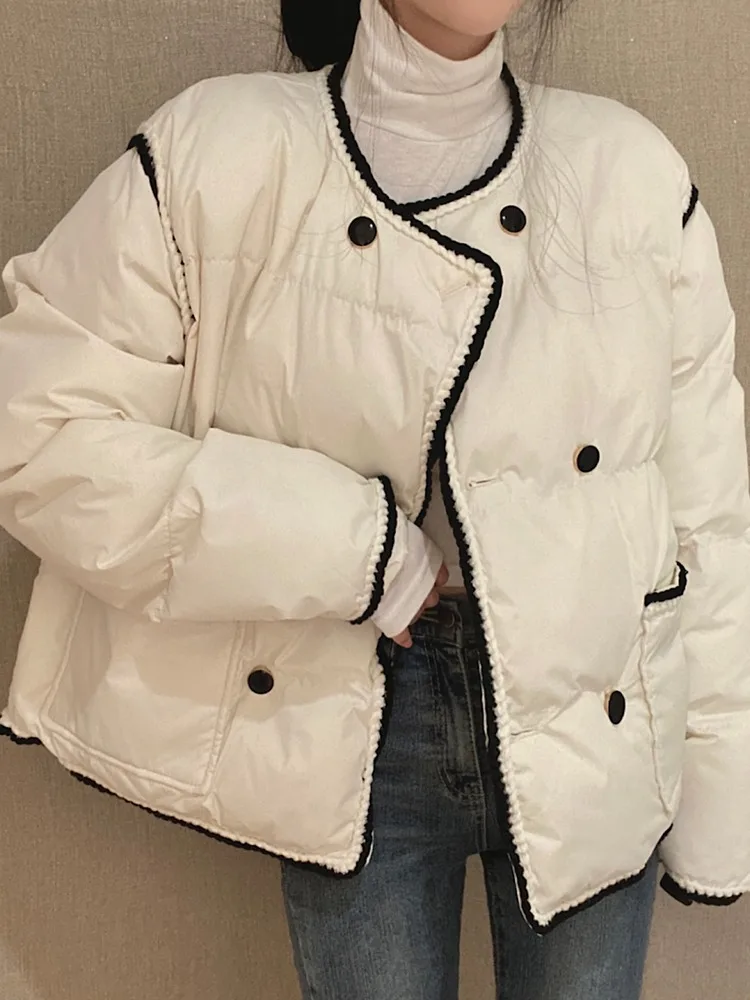 

Шикарный кружевной хлопковый джет, женский модный теплый антивозрастной весенне-осенне-зимний длинный свеч на молнии...