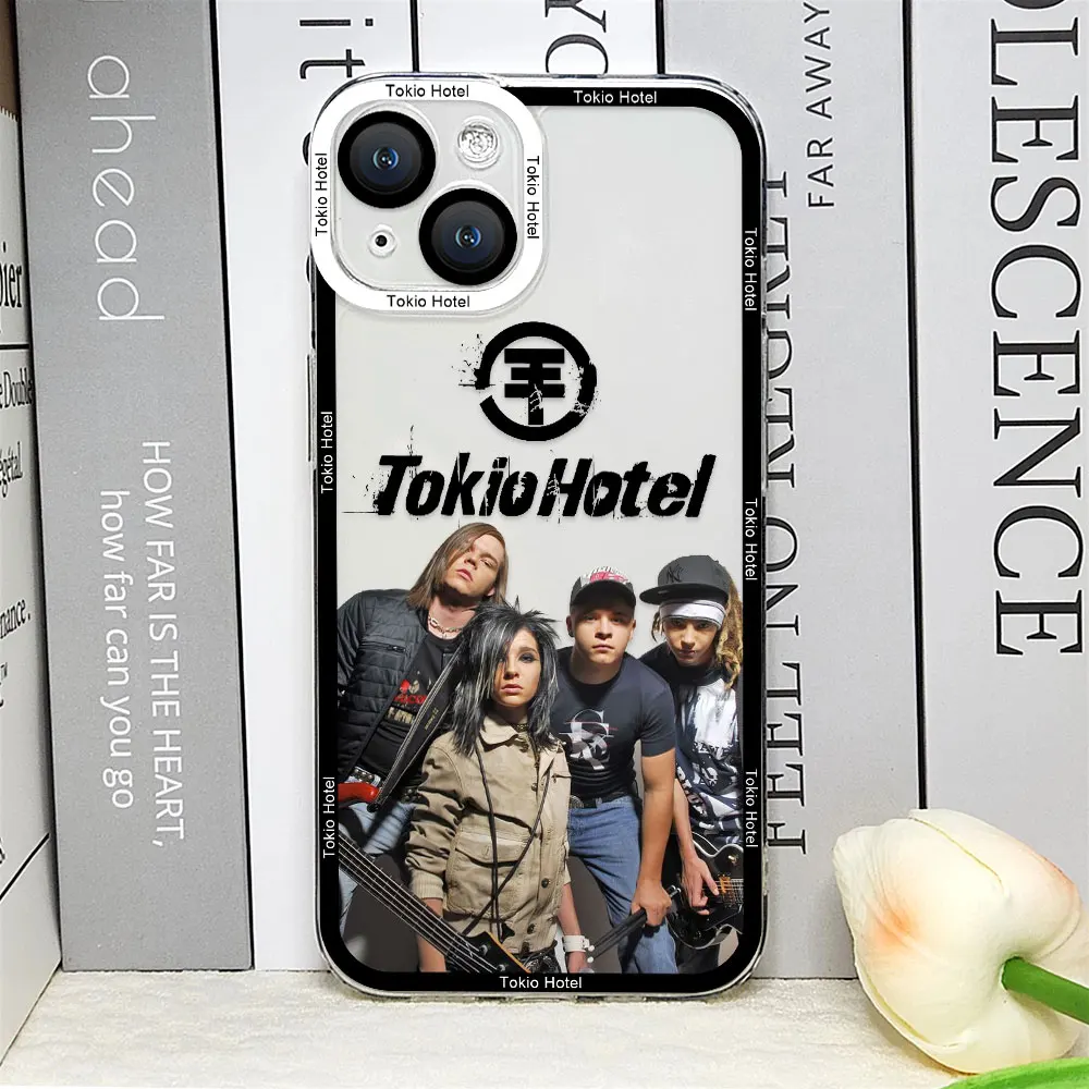 T-tokio Hotel Phone Case for IPhone 16 15 14 13 12 Mini 11 Pro Max X XS 7 8 Plus Soft Clear Cover Singer Tom Bill Kaulitz Fundas