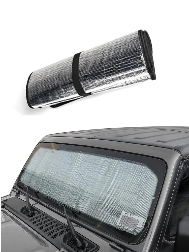 

Jeep JLWindshield Sunshade Window Sun Shade Foldable Sun Visor for Jeep Wrangler JL JLU 2018-2024for Jeep Gladiator JT 2020-2024