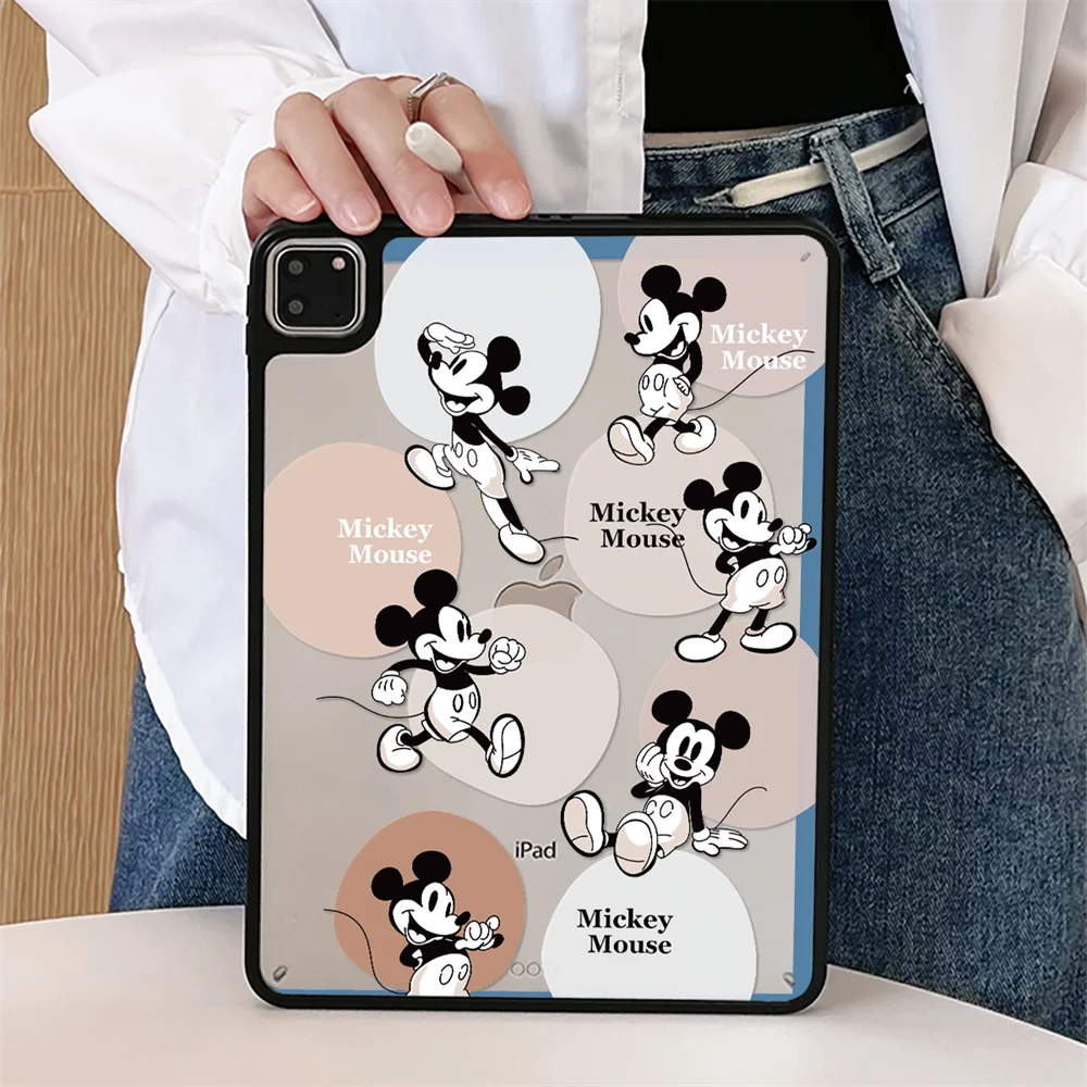 

Для IPad 10-го поколения 11 2025 Air4/5 10,9 дюймов Air Pro 11 2024 10,2/10,5 9,7 Mini6/7 акриловая задняя твердая обложка Микки Минни