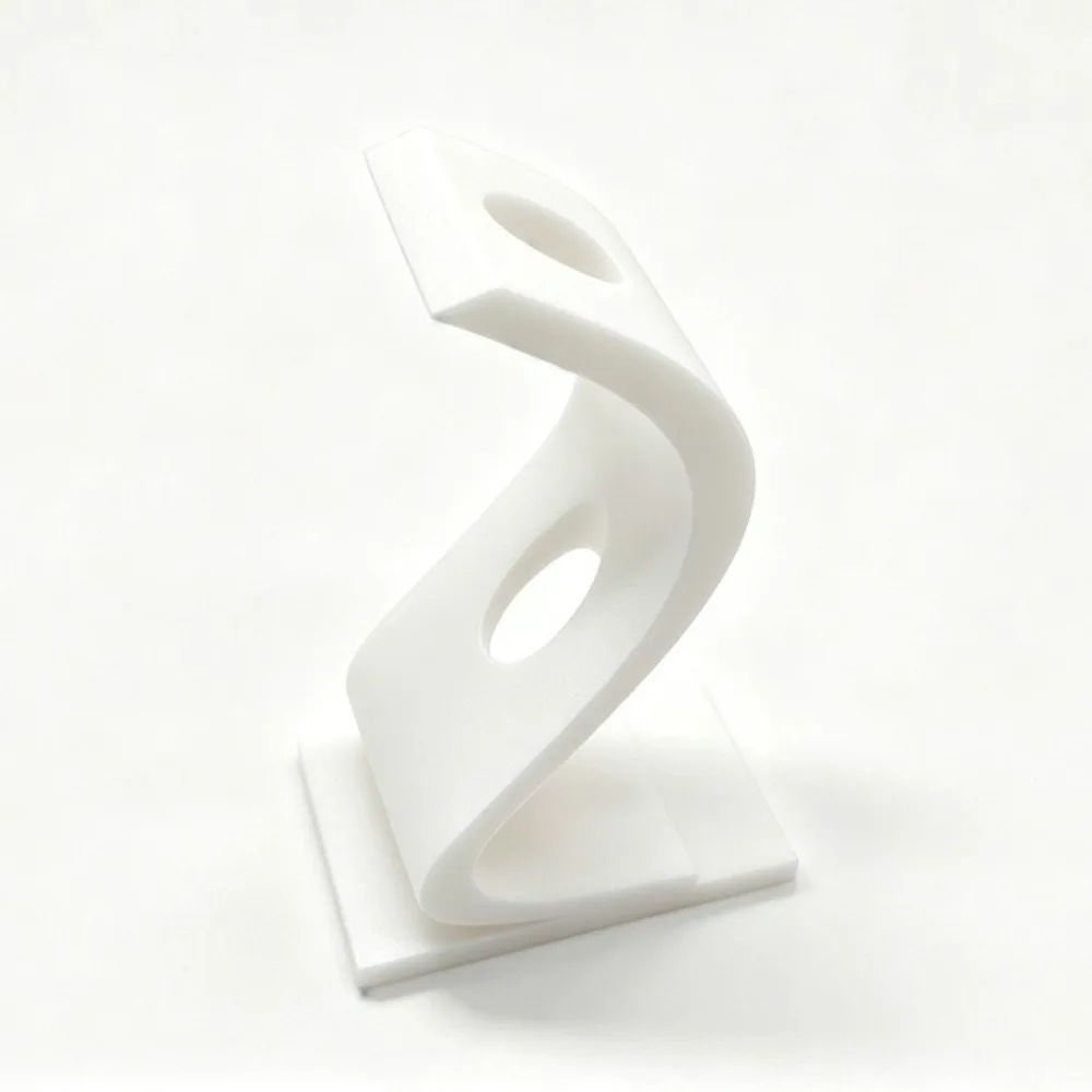 3D Printed S-shaped Twisted Vase Geometric Art Minimalist Flower Bouquet Holder Hollow Out Plastic Flower Ware Living Room