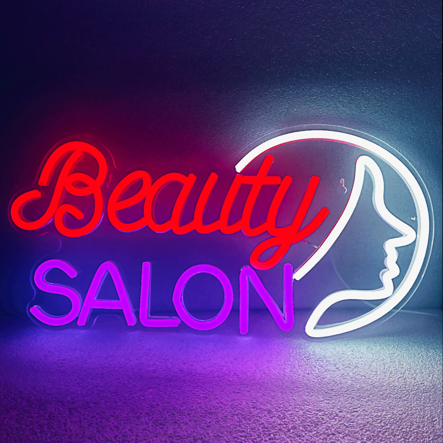 Salon Neon Light Sign Beauty Salon LED Neon Sign Nails Haircut Room Hanging Neon Signboard Light Up Sign Shop Wall Decoration