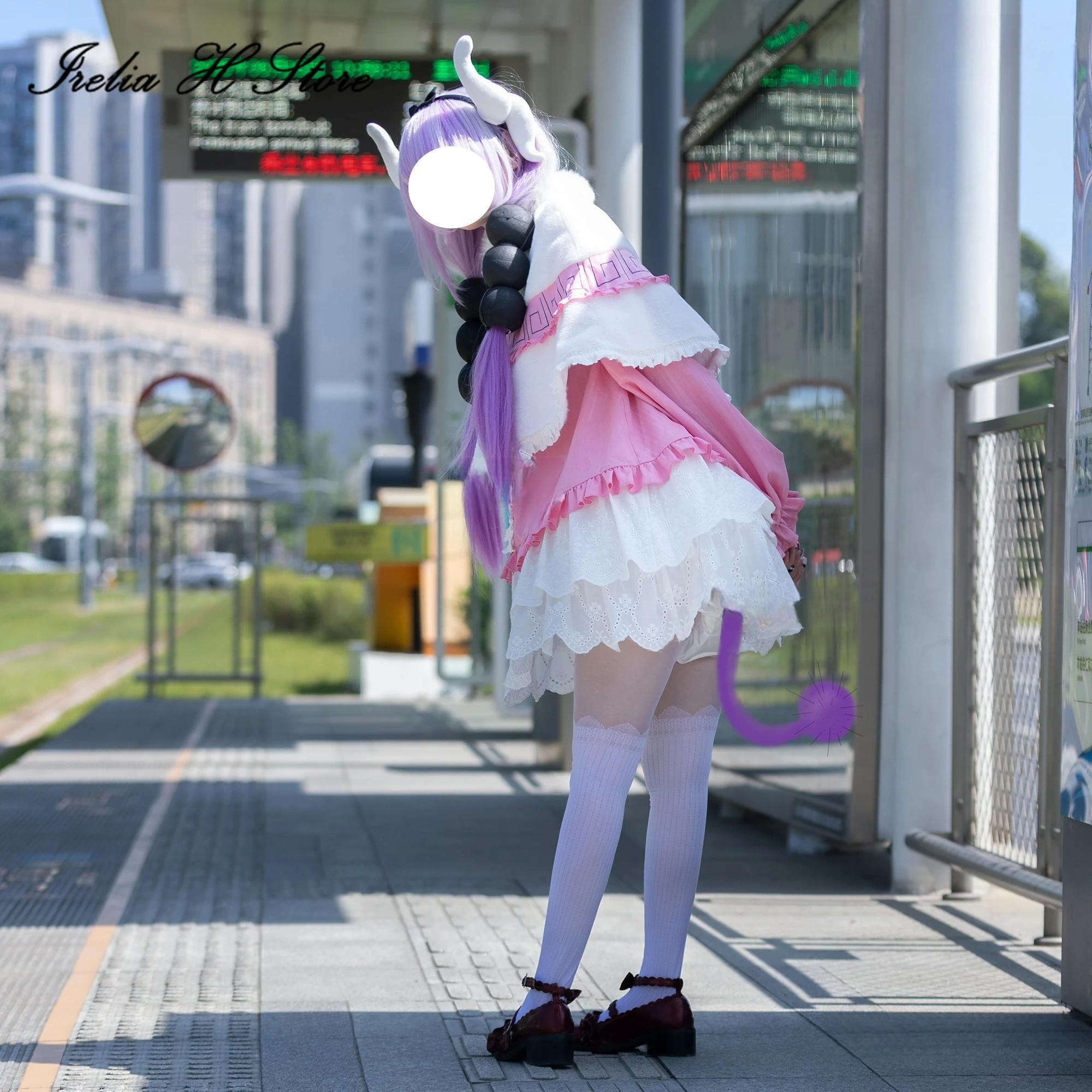 Irelia H أنيمي كنا كاموي ملكة جمال كوباياشي التنين خادمة تأثيري حلي كنا كاموي فستان للنساء أزياء الهالوين