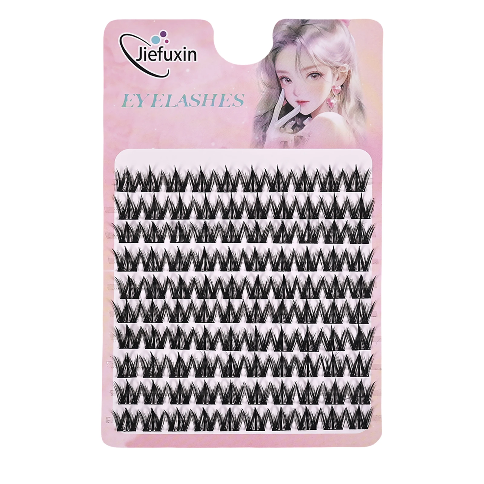 100 مجموعة C مجعدة لمجموعات الفتيات نمط فردي رمش تمديد مجنح أدوات ماكياج مجزأة طبيعية #6