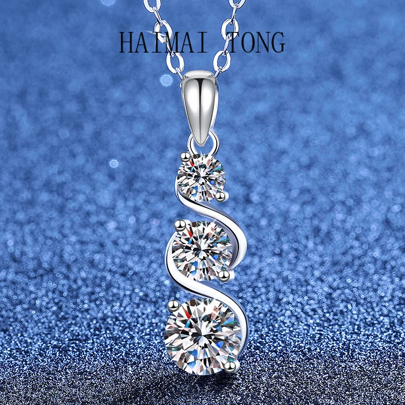 

Горячие продажи транскордонных европейских и американских подвесок из муассанита, классические ожерелья, креативные ожерелья, женские