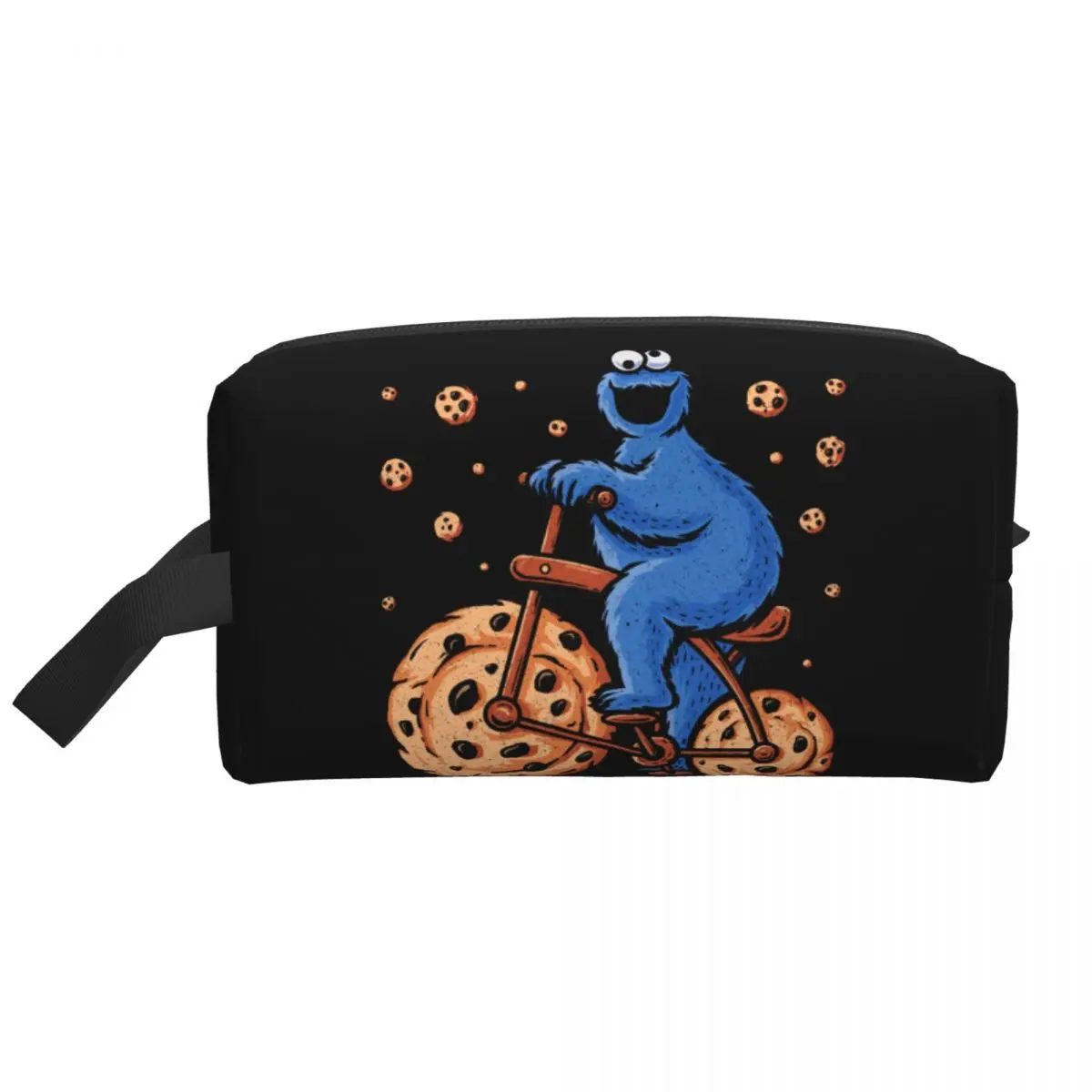 Custom Cookie Exercise-Funny Monster Bike Makeup Bag Women Travel Cosmetic Organizer Cute Storage Toiletry Bags