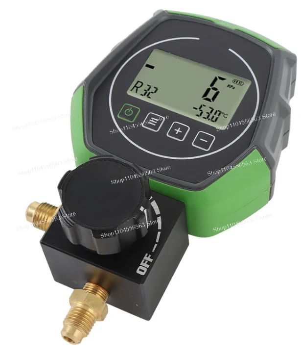Electronic Fluoride Gauge Digital Display Manifold Tester Refrigerant Vacuum Pressure Gauge Air Conditioning Leak Detection DSZH