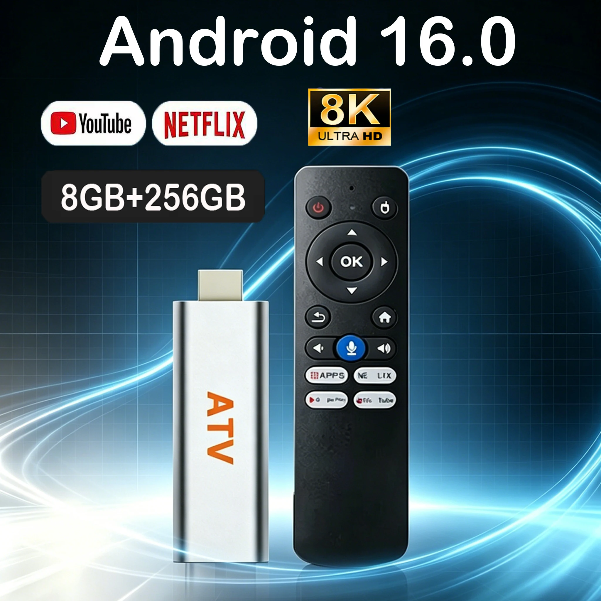 Dispositivo de TV Inteligente Q15 con Android 16, Allwinner H313, Bluetooth 6.0, Asistente de Google, Reproductor Multimedia de Video de 32/64/128/256 GB, Receptor de TV de Configuración Rápida