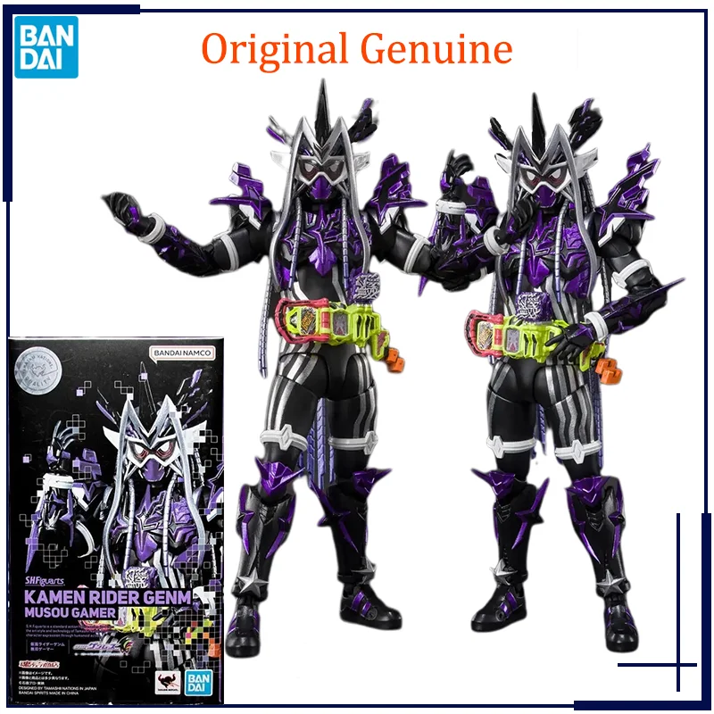 Original genuíno s.h. figuarts shf kamen rider genm muson gamer bandai anime modelo brinquedos figura de ação presentes ornamentos colecionáveis