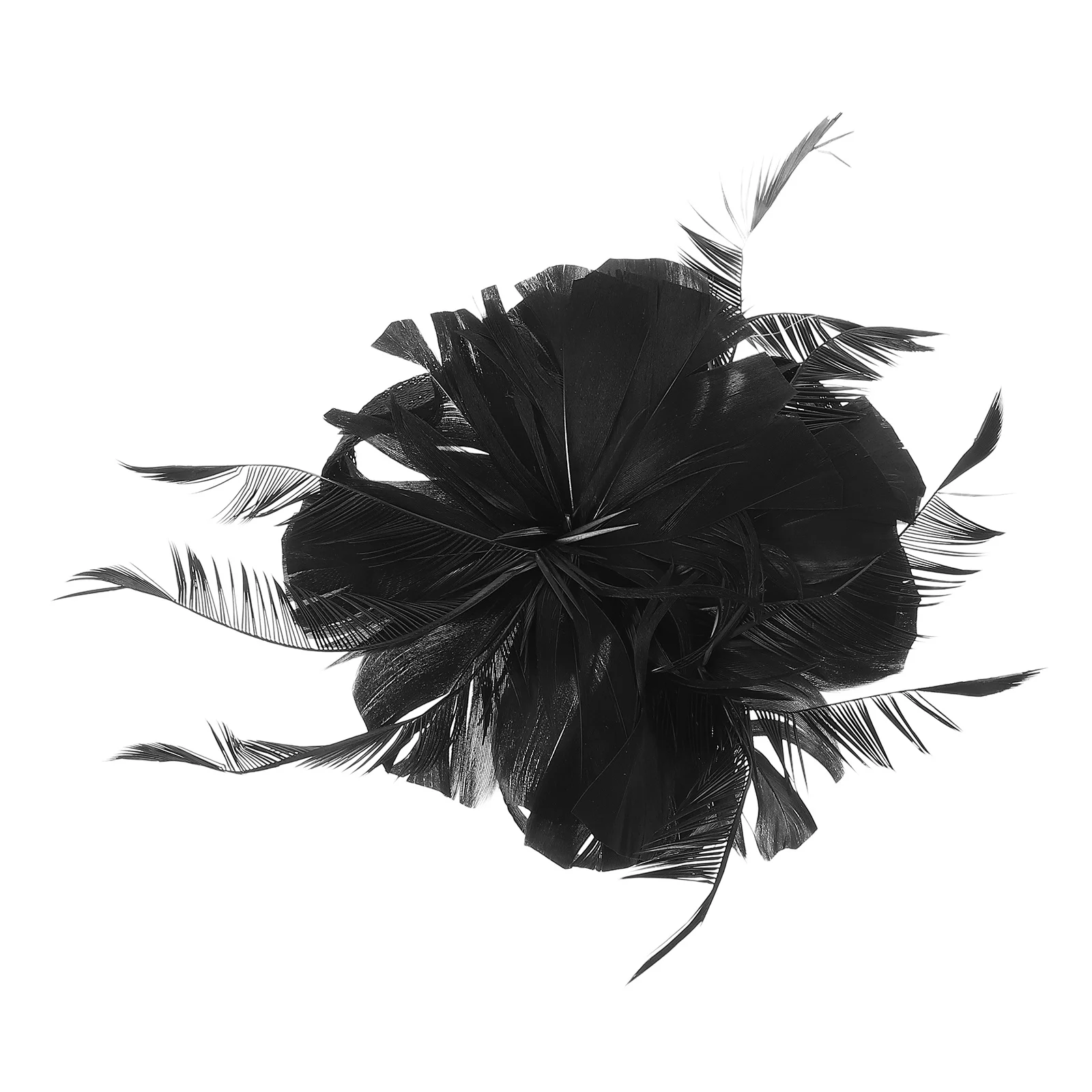 

1pc Plume Flax Hair Side Clip One Size Fits All Durable Bridal Headdress For Wedding Party Prom Formal Events Hair Accessories