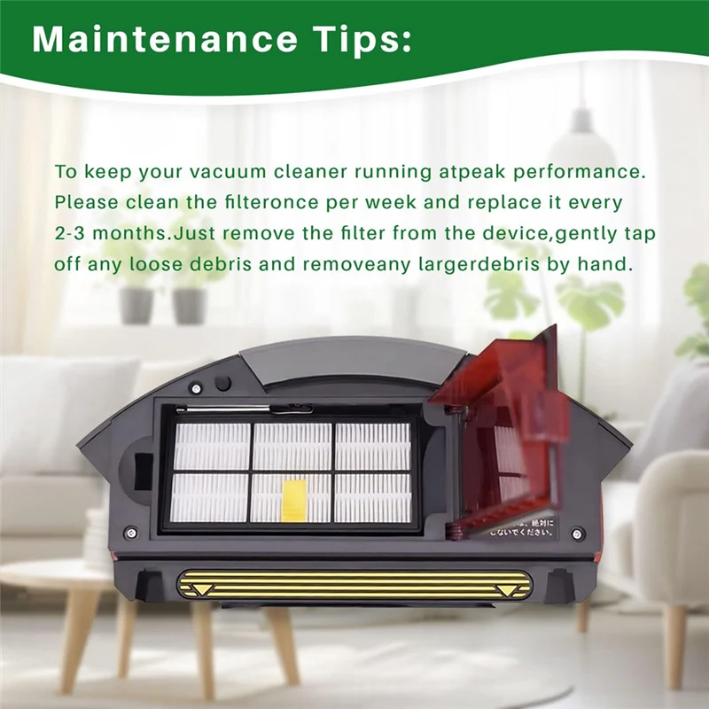Mophe-para irobot roomba 800 860 880 filtro de substituição de acessório de robô arrebatador-alta eficiência 5 pacote