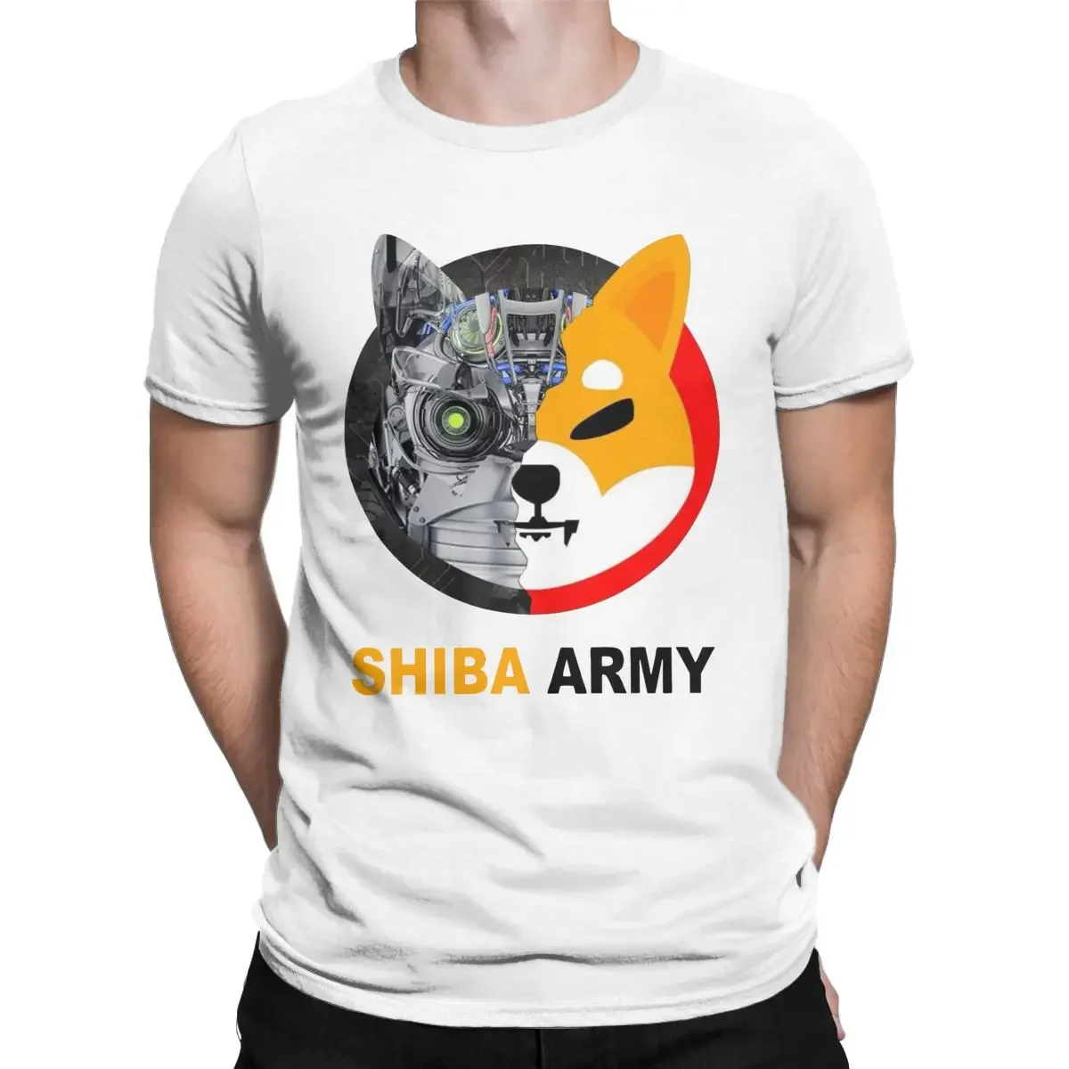 Kawaii Shiba Army Shibu Inu Crypto Currency Meme Retro Pure T Shirt Summer Shirt Women Men Casual Short Sleeve Tee Ropa Hombre