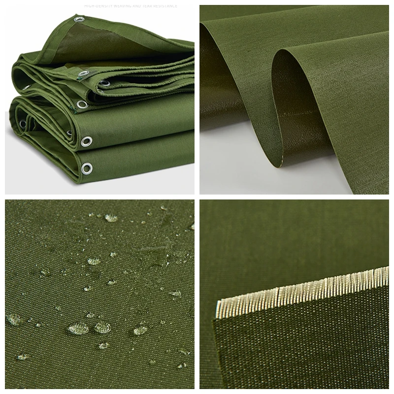 Thickness 0.8mm Canvas Tarpaulin Rainproof Cloth Outdoor Windbreak Sunscreen Garden Plant Car Cover Rainproof Sail PVC Coated