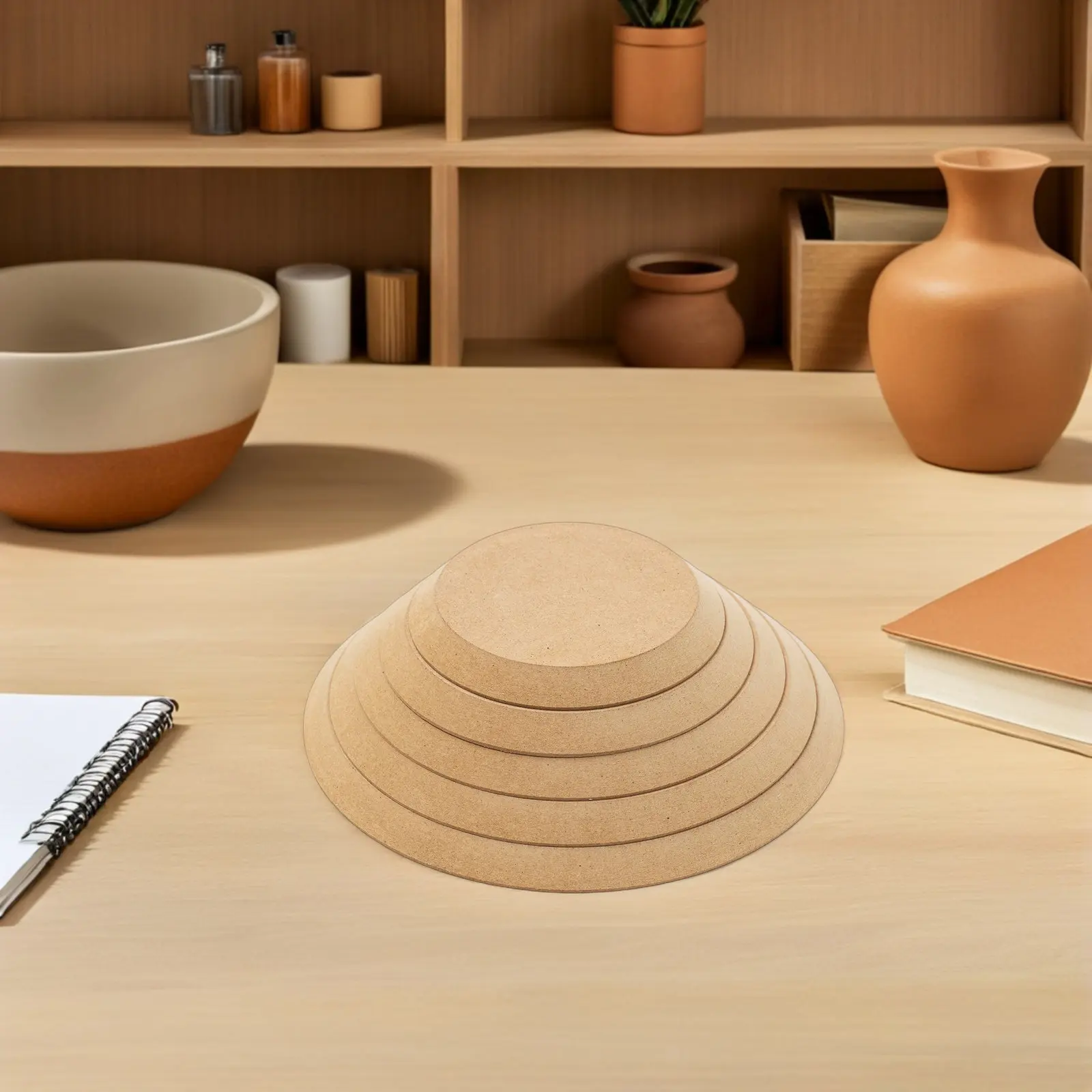 

5Pcs Round Pottery Molds for Clay Wooden Ceramic Molds Pottery Forms Drape Mold Slump Dinnerware Ceramics Plate Forming