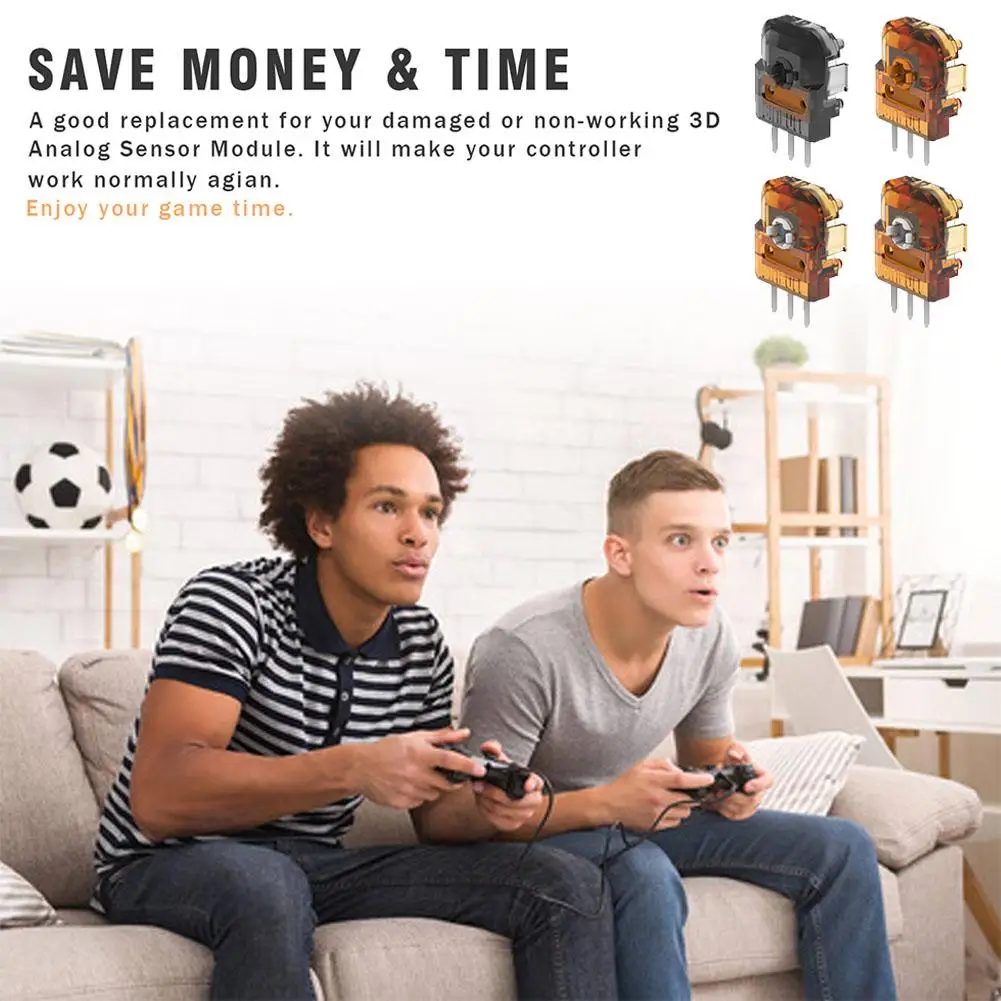 2Pcs 3D Analog Joystick Sensor Modul Neue TMR Hall Effekt Für Controller Halle Thumb-Stick Für PS4 Controller