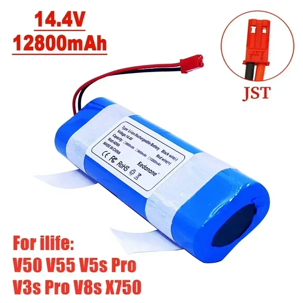 SU Upgrade 14.8V 12800mAh Lithium Battery for ILIFE V5 V5s V50 V3 plus v3s pro Robot Vacuum Cleaner ILIFE v5s pro battery