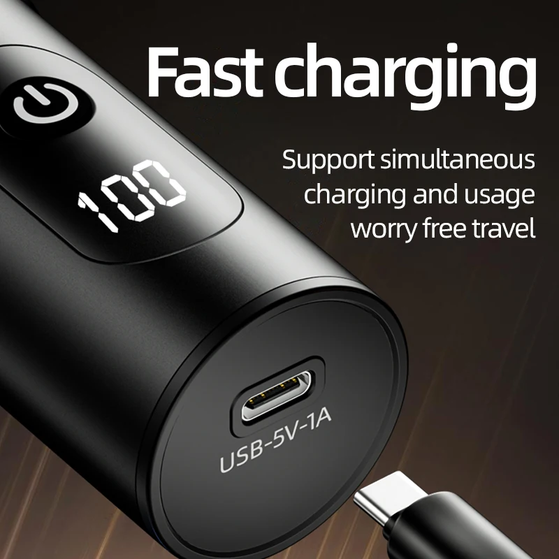 Men's Electric Shaver Is Easy to Disassemble and Clean, with LED Power Display for Easy Carrying image 5