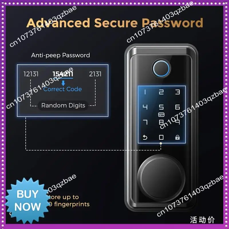 Hot Ltem Electronic Door Lock For Tuya Lock With Deadbolt Lock Fingerprint Lock Keyless Entry With Smartlife App Remote Unlock