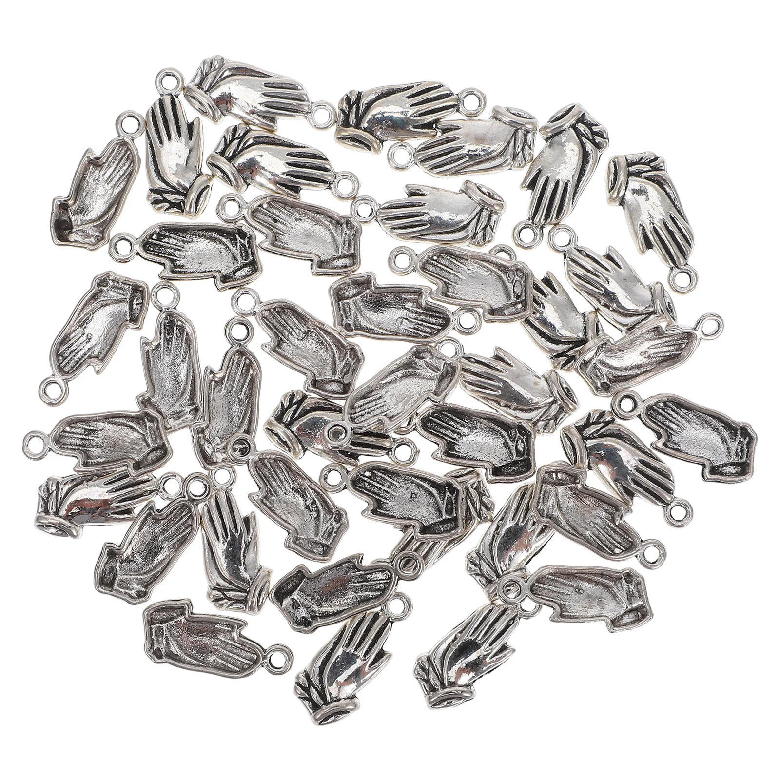 

40Pcs Alloy Handmade DIY Prayer Pendant Charms Jewelry Making Findings Necklace Small Retro Metal Crafting Charm Ornaments