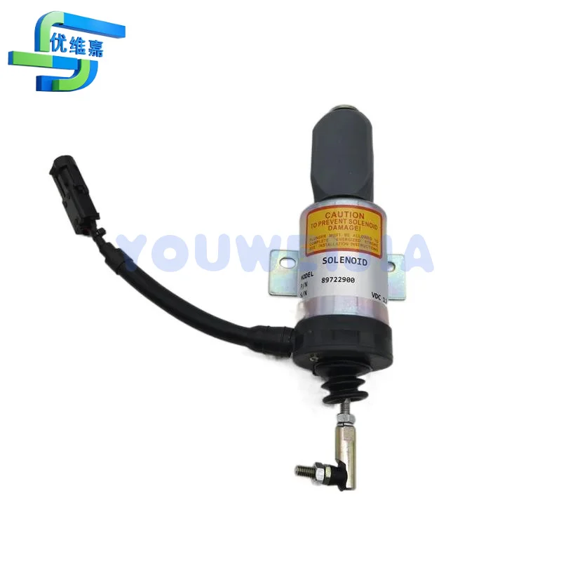 89722900 Stop Solenoid Valve 12V Fits Excavator Tractor A650 A750 BH140 BH165 Diesel Engine