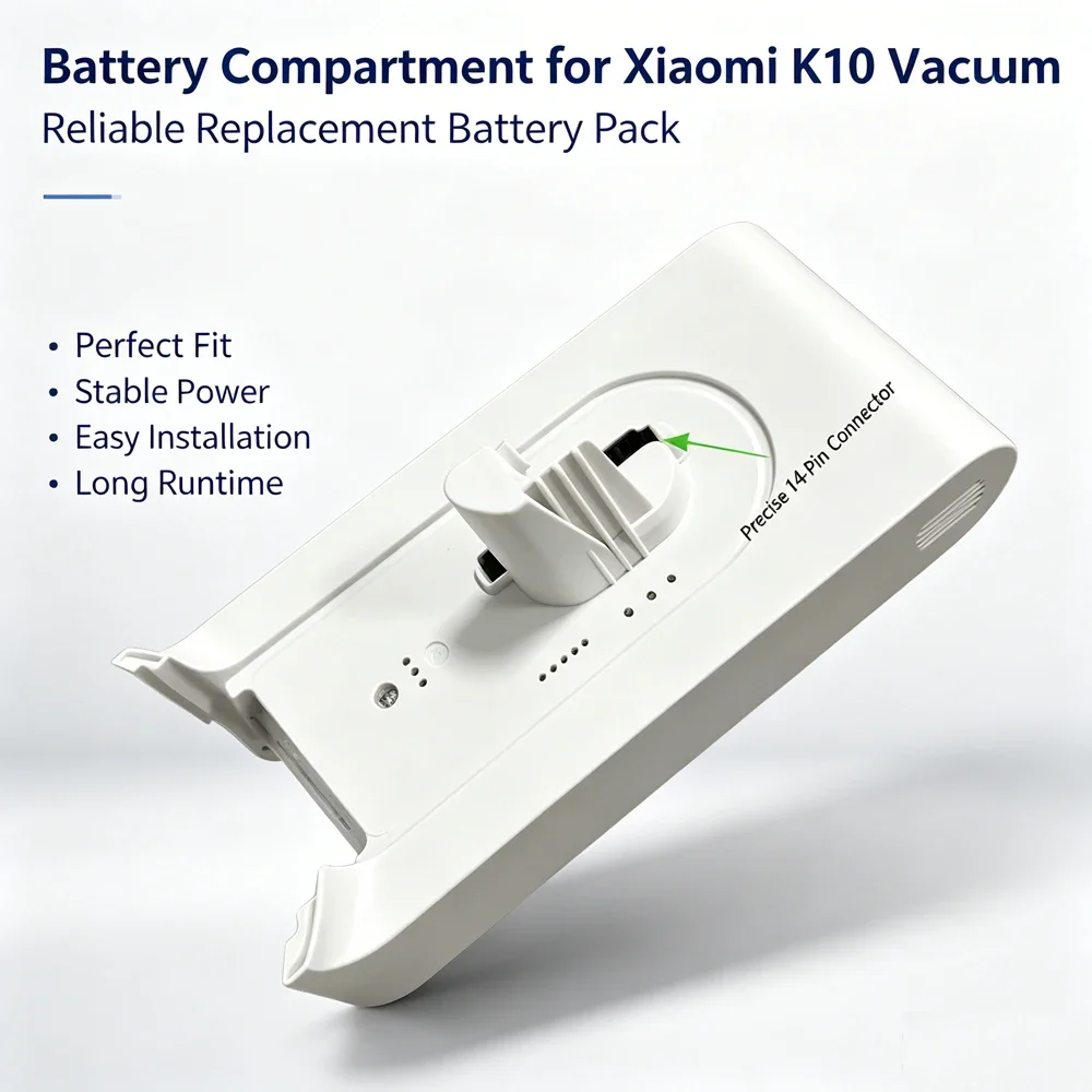 Multi Protection Rechargeable Lithium Battery Pack Perfect Match Xiaomi K10 Cordless Vacuum Cleaner 14 Pin Interface